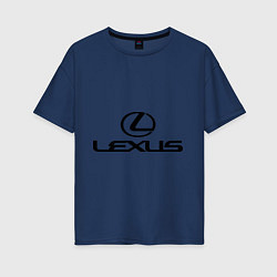 Футболка оверсайз женская Lexus logo, цвет: тёмно-синий