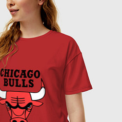 Футболка оверсайз женская Chicago Bulls, цвет: красный — фото 2