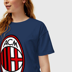 Футболка оверсайз женская Milan ACM, цвет: тёмно-синий — фото 2