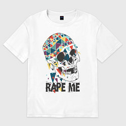 Футболка оверсайз женская Rape me, цвет: белый