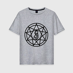 Футболка оверсайз женская Slipknot Pentagram, цвет: меланж