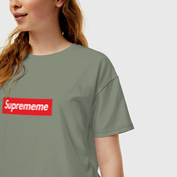 Футболка оверсайз женская Suprememe, цвет: авокадо — фото 2