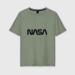 Футболка оверсайз женская NASA, цвет: авокадо