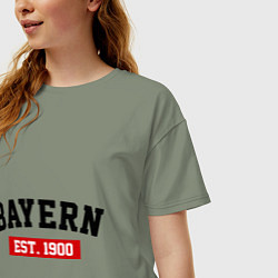 Футболка оверсайз женская FC Bayern Est. 1900, цвет: авокадо — фото 2