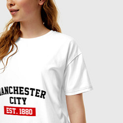 Футболка оверсайз женская FC Manchester City Est. 1880, цвет: белый — фото 2