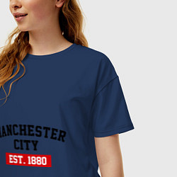 Футболка оверсайз женская FC Manchester City Est. 1880, цвет: тёмно-синий — фото 2