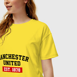 Футболка оверсайз женская FC Manchester United Est. 1878, цвет: желтый — фото 2