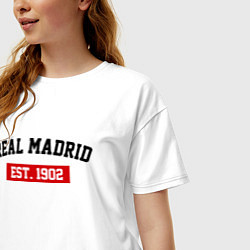 Футболка оверсайз женская FC Real Madrid Est. 1902, цвет: белый — фото 2