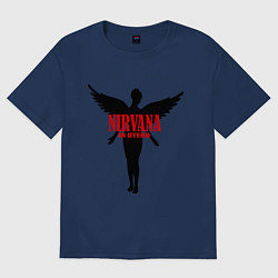 Футболка оверсайз женская Nirvana: In Utero, цвет: тёмно-синий