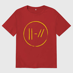 Футболка оверсайз женская Twenty One Pilots: Trench, цвет: красный