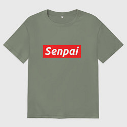 Футболка оверсайз женская Senpai Supreme, цвет: авокадо
