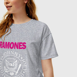 Футболка оверсайз женская Ramones Boyband, цвет: меланж — фото 2