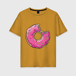 Женская футболка оверсайз Пончик Гомера