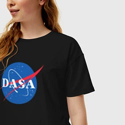 Футболка оверсайз женская NASA: Dasa, цвет: черный — фото 2