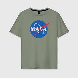 Футболка оверсайз женская NASA: Masa, цвет: авокадо