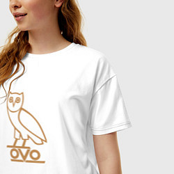 Футболка оверсайз женская OVO Owl, цвет: белый — фото 2
