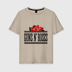 Женская футболка оверсайз Guns n Roses: rose