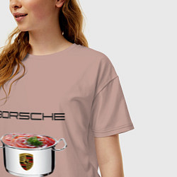 Футболка оверсайз женская Borsche, цвет: пыльно-розовый — фото 2