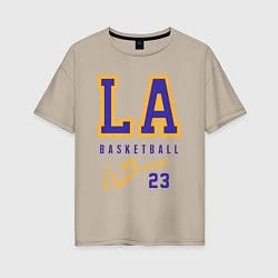 Футболка оверсайз женская Lebron 23: Los Angeles, цвет: миндальный