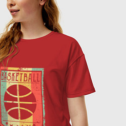 Футболка оверсайз женская Basketball Star, цвет: красный — фото 2