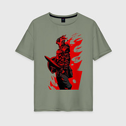 Футболка оверсайз женская Убийца гоблинов, цвет: авокадо