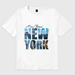 Футболка оверсайз женская White New York, цвет: белый