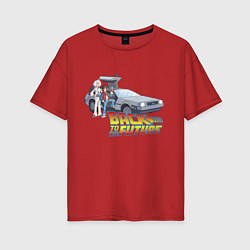 Футболка оверсайз женская Back to the future, цвет: красный