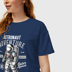 Футболка оверсайз женская Astronaut Adventure, цвет: тёмно-синий — фото 2