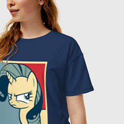 Футболка оверсайз женская MLP: Design, цвет: тёмно-синий — фото 2