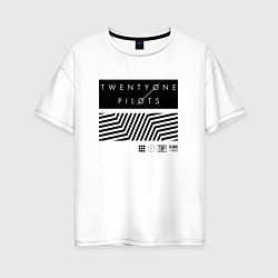 Футболка оверсайз женская TOP: Geometry, цвет: белый