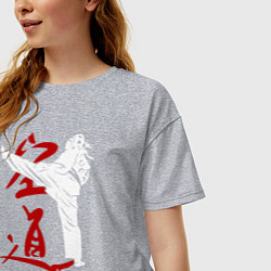 Футболка оверсайз женская Kudo, цвет: меланж — фото 2