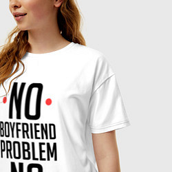 Футболка оверсайз женская No Boyfriend, цвет: белый — фото 2