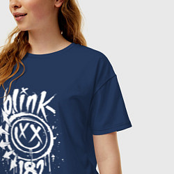 Футболка оверсайз женская Blink-182: Smile, цвет: тёмно-синий — фото 2