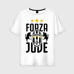 Футболка оверсайз женская Forza Juve, цвет: белый