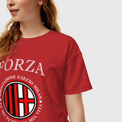 Футболка оверсайз женская Forza Milan, цвет: красный — фото 2