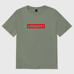 Футболка оверсайз женская Obey workout, цвет: авокадо