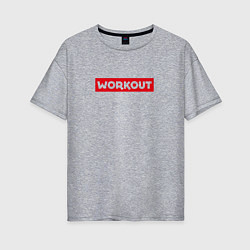 Футболка оверсайз женская Obey workout, цвет: меланж