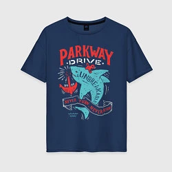 Футболка оверсайз женская Parkway Drive: Unbreakable, цвет: тёмно-синий