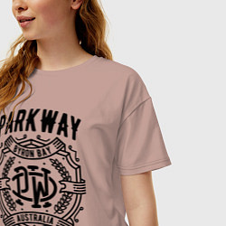 Футболка оверсайз женская Parkway Drive: Australia, цвет: пыльно-розовый — фото 2