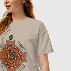 Футболка оверсайз женская РУСИЧ, цвет: миндальный — фото 2