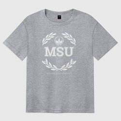 Футболка оверсайз женская MSU, цвет: меланж