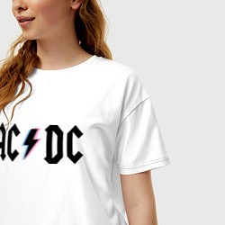 Футболка оверсайз женская AC/DC, цвет: белый — фото 2