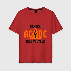 Женская футболка оверсайз AC/DC: High Voltage