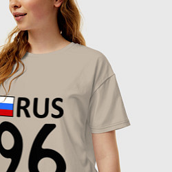 Футболка оверсайз женская RUS 96 цвета миндальный — фото 2