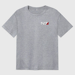 Футболка оверсайз женская Mass Effect N7, цвет: меланж