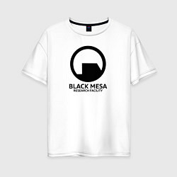 Футболка оверсайз женская Black Mesa: Research Facility, цвет: белый