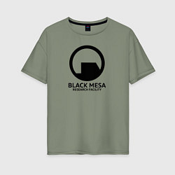Футболка оверсайз женская Black Mesa: Research Facility, цвет: авокадо