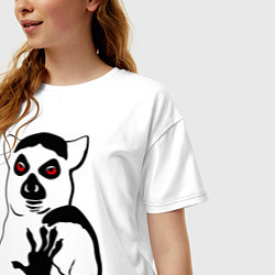 Футболка оверсайз женская Узбагойся, цвет: белый — фото 2