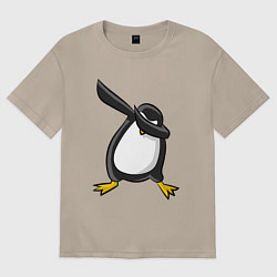 Футболка оверсайз женская DAB Pinguin, цвет: миндальный
