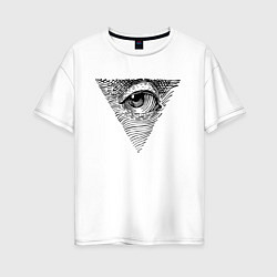 Женская футболка оверсайз The well-known eye
